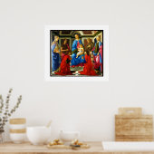 Botticelli Madonna en kind met 6 heiligen 1470 Poster (Keuken)
