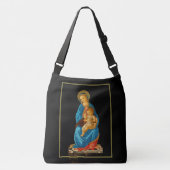 Botticelli Madonna en kind op de troon Crossbody Tas (Voorkant)