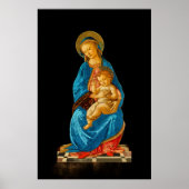 Botticelli Madonna en kind op de troon Poster (Voorkant)