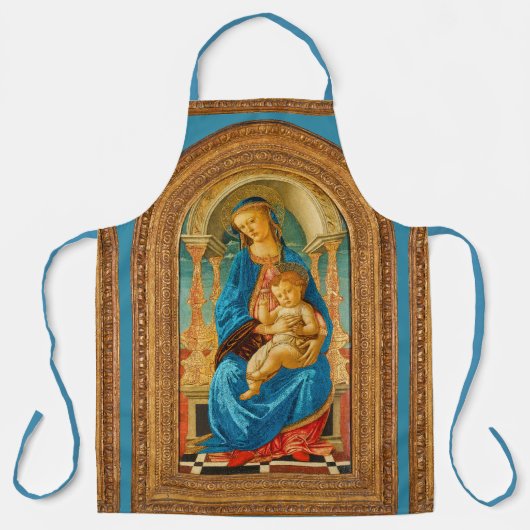 Botticelli Madonna en kind op de troon Schort (Voorkant)