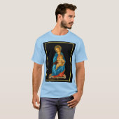 Botticelli Madonna en kind op de troon T-shirt (Voorkant volledig)