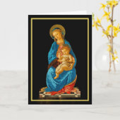 Botticelli Madonna en kind op troon Kaart (Gele Bloem)