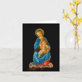 Botticelli Madonna en Kind op Troon Kaart (Gele Bloem)