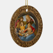 Botticelli Madonna Magnificat Kind 3 Engelen Boek Keramisch Ornament (Rechts)