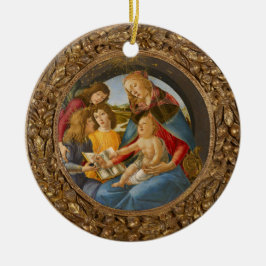 Botticelli Madonna Magnificat Kind 3 engelen Boek Keramisch Ornament