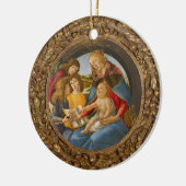 Botticelli Madonna Magnificat Kind 3 Engelen Boek Keramisch Ornament (Links)