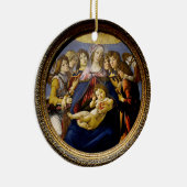 Botticelli Madonna van de Granaatappel Kind Engele Keramisch Ornament (Rechts)