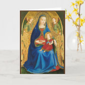 Botticelli Madonna van de Pomegranate Nativity Kaart (Gele Bloem)