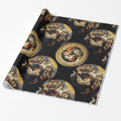 BOTTICELLI MADONNA VAN GRANAATAPPEL EN MAGNIFICAT CADEAUPAPIER (Uitgerold)