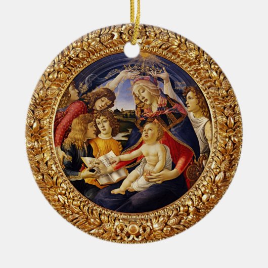 Botticelli Madonna van Magnificat Child en Angels Keramisch Ornament (Voorkant)