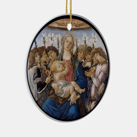 Botticelli Maria Jezus en de zingende engelen Keramisch Ornament (Rechts)