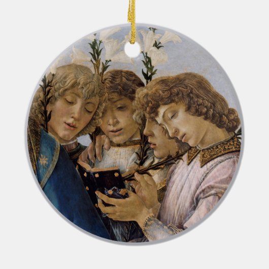 Botticelli Maria Jezus en de zingende engelen Keramisch Ornament (Achterkant)