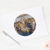 Botticelli Maria Jezus en de zingende engelen Ronde Sticker (Envelop)