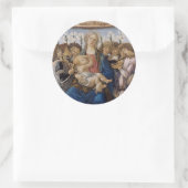 Botticelli Maria Jezus en de zingende engelen Ronde Sticker (Tas)