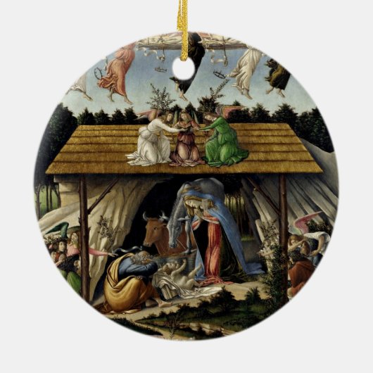 Botticelli Mystical Natitivity Keramisch Ornament (Achterkant)