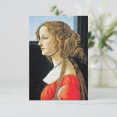 Botticelli-portret van een jonge vrouw kaart (Staand voorkant)