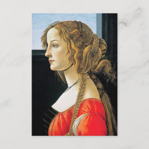 Botticelli-portret van een jonge vrouw kaart