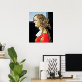 Botticelli-portret van een jonge vrouw poster (Thuiskantoor)
