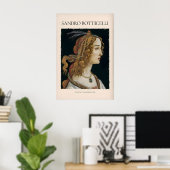 Botticelli Portret van een jonge vrouw Simonetta Poster (Thuiskantoor)