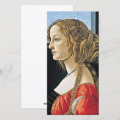 Botticelli - Portret van Simonetta Vespucci Feestdagenkaart (Voorkant / Achterkant)