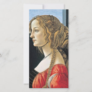 Botticelli - Portret van Simonetta Vespucci Feestdagenkaart