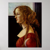 Botticelli-portret van Simonetta Vespucci Poster (Voorkant)
