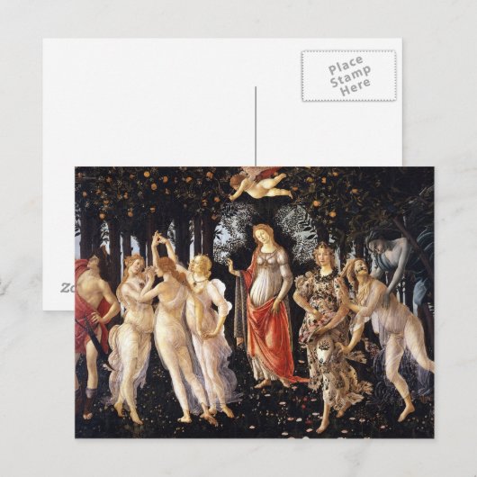 BOTTICELLI - Primavera 1482 Briefkaart (Voorkant / Achterkant)