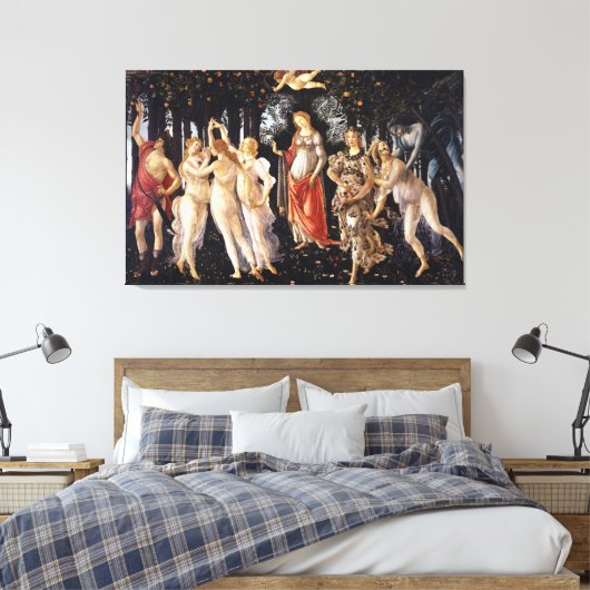 BOTTICELLI - Primavera 1482 Canvas Afdruk (Insitu (Slaapkamer))