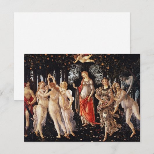 Botticelli Primavera Briefkaart (Voorkant / Achterkant)