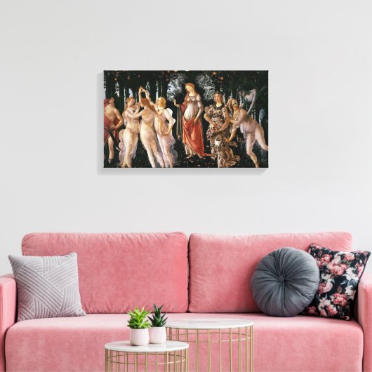 Botticelli Primavera Canvas Print (Insitu (Woonkamer))