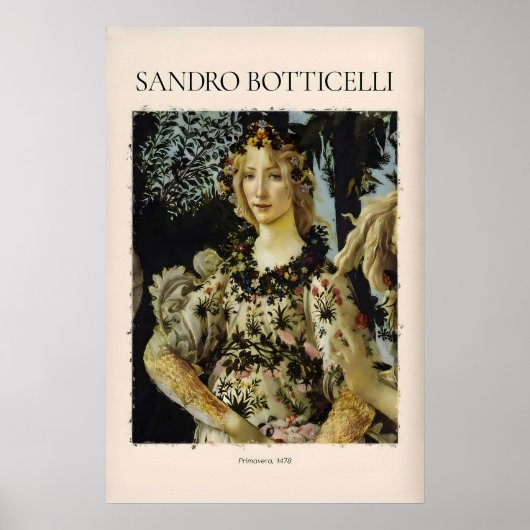 Botticelli Primavera Detail Flora Kunstprint Poster (Voorkant)