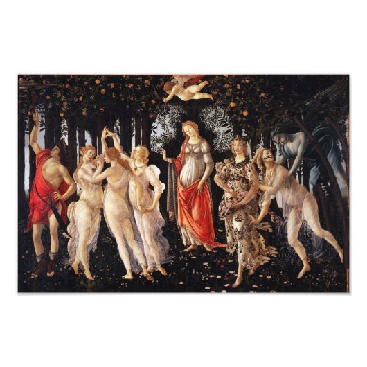 Botticelli Primavera Foto Afdruk (Voorkant)