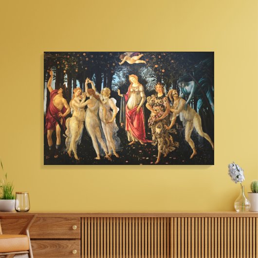 Botticelli Primavera Renaissance Bloemengodin Canvas Afdruk (Insitu (Woonkamer))