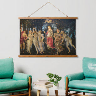 Botticelli Primavera Renaissance Bloemengodin Hangend Wandkleed