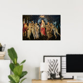 Botticelli Primavera Renaissance Bloemengodin Poster (Thuiskantoor)