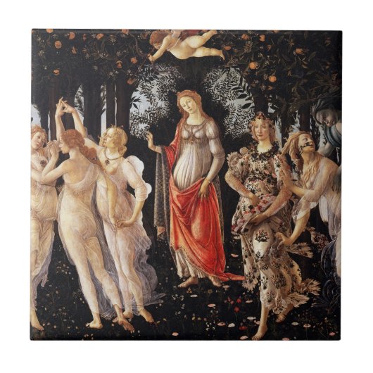 Botticelli Primavera Tile Tegeltje (Voorkant)