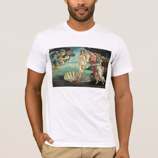 Botticelli Renaissance Painting T-shirt (Voorkant)