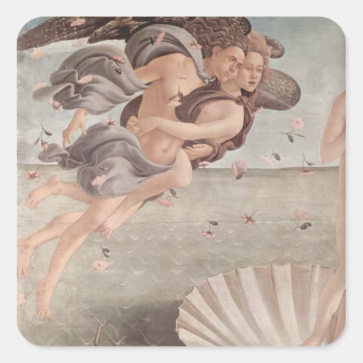 Botticelli Renaissance Painting Vierkante Sticker (Voorkant)