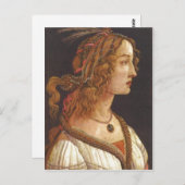 Botticelli, Sandro Portr?t einer jungen Frau (Simo Briefkaart (Voorkant / Achterkant)