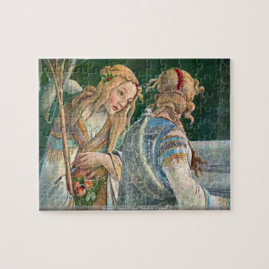 Botticelli - Sistine Chapel - De jeugd van Moses p Legpuzzel (Horizontaal)