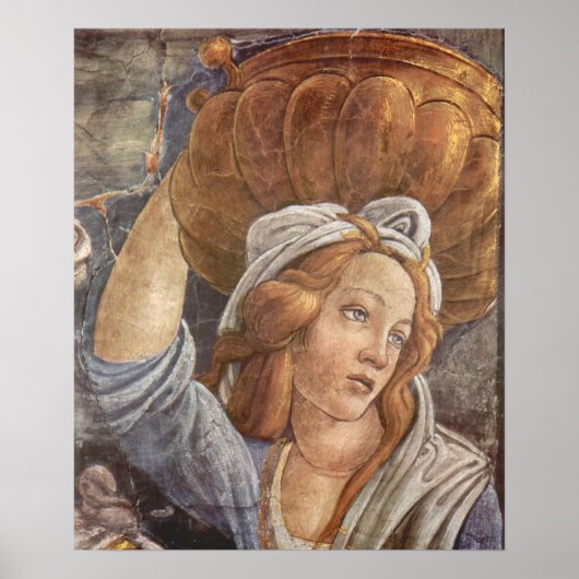 Botticelli-Sistine Chapel - De jeugd van Mozes 3 Poster (Voorkant)
