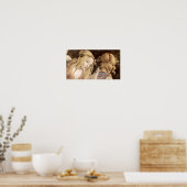 Botticelli-Sistine Chapel - De jeugd van Mozes Poster (Keuken)