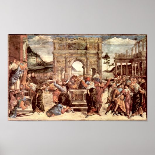 Botticelli-Sistine Chapel die de Levites leest Poster (Voorkant)