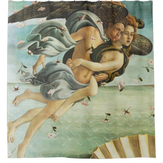Botticelli "The Birth of Venus - Zephyr & Chloris" Douchegordijn (Voorkant)