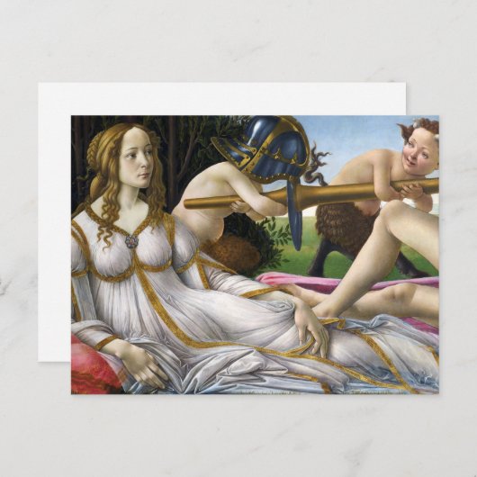 Botticelli Venus en Mars-Briefkaart Briefkaart (Voorkant / Achterkant)