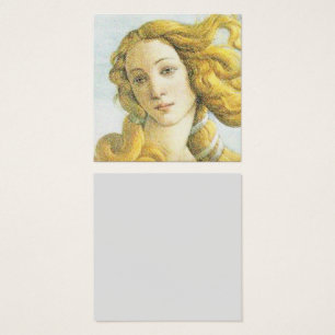 Botticelli Venus gezicht en blond haar Vierkante Visitekaartjes