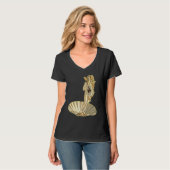 Botticelli Venus With Electric Guitar Rock Guitari T-shirt (Voorkant volledig)