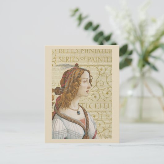 Botticelli Woman Briefkaart (Staand voorkant)