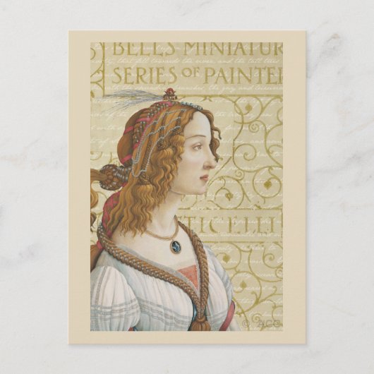Botticelli Woman Briefkaart (Voorkant)
