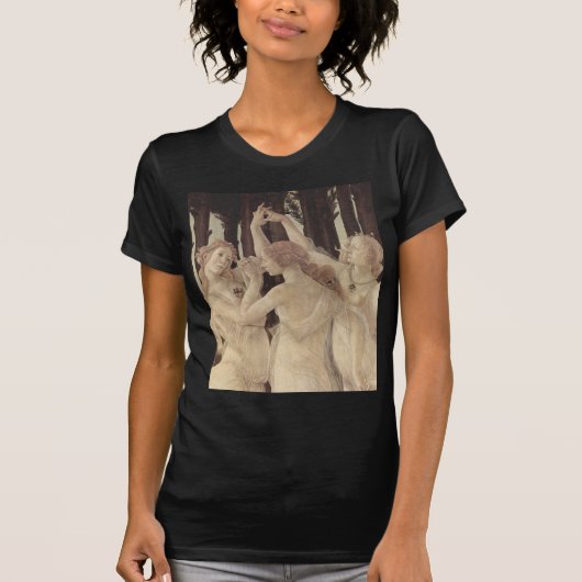 Botticelli's drie races zwarte T T-shirt (Voorkant)